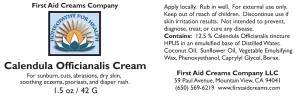 Calendula Officinalis Cream Label